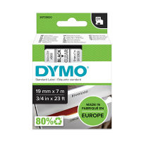 Dymo S0720820 / 45800 cinta negro sobre transparente 19 mm (original)