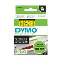 Dymo S0720880 / 45808 cinta negro sobre amarillo 19 mm (original)