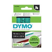 Dymo S0720890 / 45809 cinta negro sobre verde 19 mm (original)