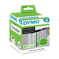 Dymo S0722480 / 99019 Etiquetas grandes para archivadores (original)