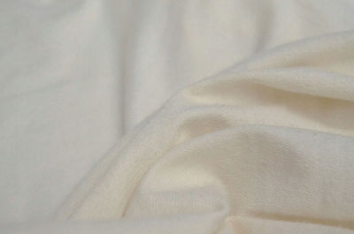 Dzianiny bawełniane dresowe białe/kremowe - Zdjęcie 3