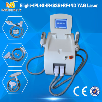 E-Licht IPL rf nd yag Laser-Multifunktionsmaschine , Hautverjüngung und Haar