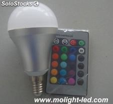 e14 rgb 16 colores cambiar Bombilla lámpara led 5w con ir Remoto 110v 127v 220v