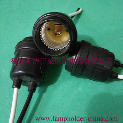 E26/27 PVC or rubber black white weatherproof lamp holder Suporte Da lâmpada