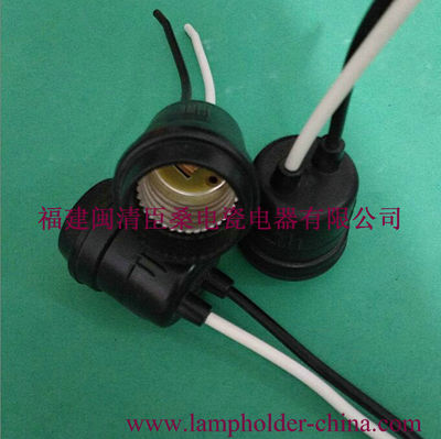 E26/27 PVC or rubber black white weatherproof lamp holder Suporte Da lâmpada - Foto 3