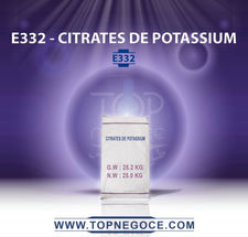 E332 - citrates de potassium