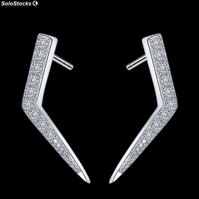 Earrings made of 925 silver with Zirconia. - Zdjęcie 3