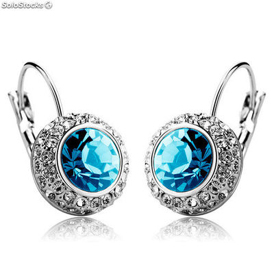 Earrings- Rhodium-plated earrings mounted with a Swarvski® and Cubic Zircon. - Foto 2