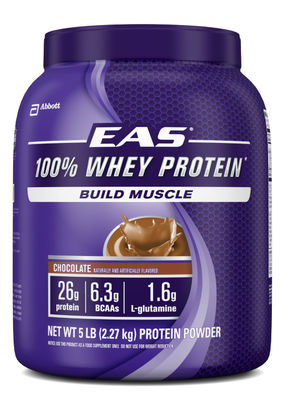 EAS 100% de proteina de suero, Chocolate, 5 libras