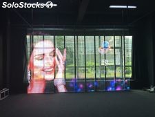 Ecrans LED transparents pour mur de verre et vitrine des magasins de détail
