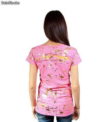 Ed Hardy - camiseta rosa crewneck - Foto 2