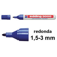 Edding 3000 Rotulador permanente azul de punta redonda (1,5-3 mm)
