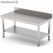 Edelstahl Wandtisch mit Regal 1000x600x850 mm