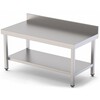 Edelstahl Wandtisch mit Regal 2000x600x850 mm