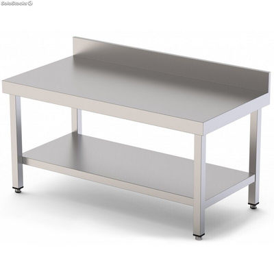 Edelstahl Wandtisch mit Regal 2000x700x850 mm