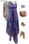 Egzotyczna sukienka w orientalne wzory fioletowa - 1