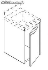 Einzelnes Waschbecken mit Türen ohne Oberseite 80 x 70 h:85 cm