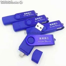 El más nuevo Memoria USB aluminio 2 in 1 OTG para computadora y teléfono Android