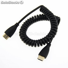 Elastic Coiled Spring HDMI Cable