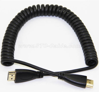 Elastic Coiled Spring HDMI Cable - Foto 2
