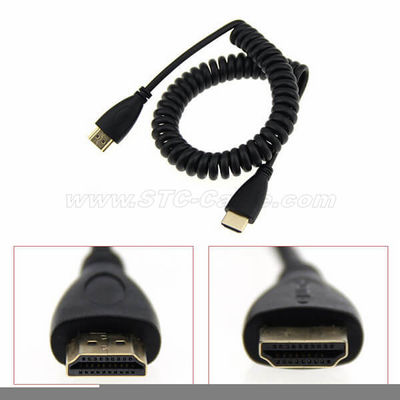 Elastic Coiled Spring HDMI Cable - Foto 4
