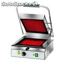 Electric glass-ceramic grill - mod pv 27lr - single grooved grill - cooking