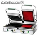 Electric glass-ceramic grill - mod pv 55lr - double grooved grill - cooking