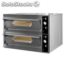 Electric pizza oven - mod. fep 99 big - twin deck oven - firebrick oven base or