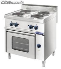 Electric range 4 iron heating.