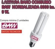 Electricidad - lampara bajo consumo 9w baw calida