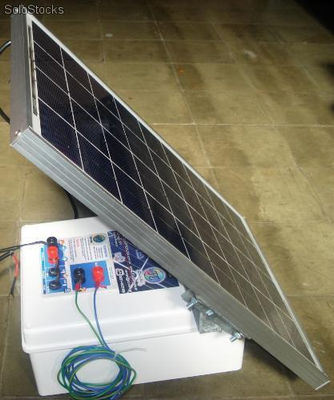 Electrificador Rural con panel solar y batería, alcance 120 Km