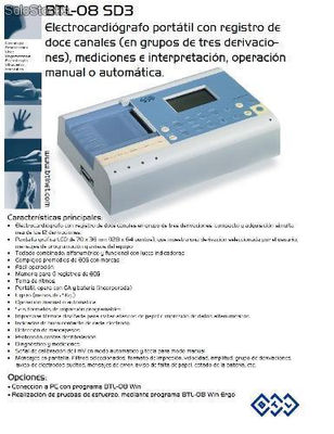 Electrocardíografo btl-08 sd3 - 3-canales ecg con pantalla gráfica y diagnóstico - Foto 2