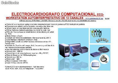 Electrocardiografo computacional autointerpretativo de 12 canales ecg-workstatio