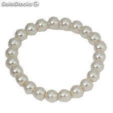 Elegante pulsera ajustable de perlas de cristal. Dispon