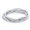 Elegante pulsera ajustable de perlas de cristal en colo