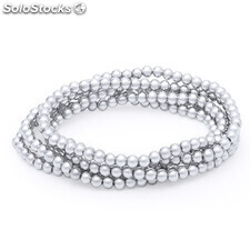 Elegante pulsera ajustable de perlas de cristal en colo
