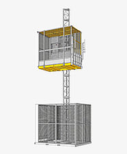 Elevador de carga y personal -usado 1.5 ton
