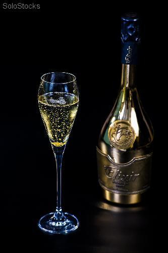 champagne a paillettes d'or