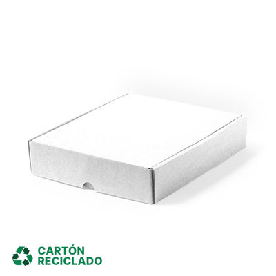 Embapak | 25uds. | Cajas Cartón Reciclado Corrugado Blanco 21 x 5 x 25 | Cajas