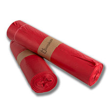 Embapak | 30 Rollos |Bolsas de basura 85x100 | 100 litros color Roja | Alta