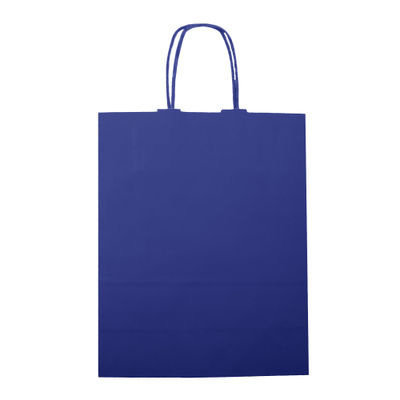 Embapak | 500u. | Bolsa papel asa rizada 18 x 8 x 24 Azul marino