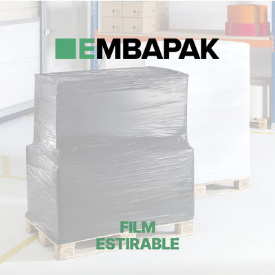 Embapak | 6 rollos | Film estirable manual Negro | Rollos de 2kg - Foto 2