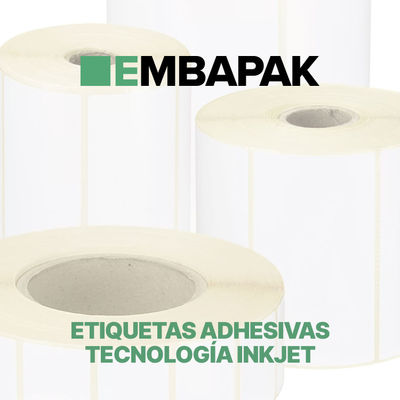 Embapak | Etiquetas adhesivas InkJet 15x15 Papel | Rollos de: 850 etiquetas - Foto 3