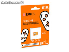 Emtec 512GB microSDXC uhs-i U3 V30 Gaming Memory Card (Orange)