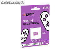 Emtec 64GB microSDXC uhs-i U3 V30 Gaming Memory Card (Violett)