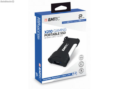 Emtec X210G gaming Portable ssd 2TB 3.2 Gen2 3D nand usb-c ECSSD2TX210G