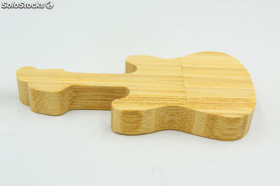 En bois / bambou guitare pen Drive 8 G bambou naturel USB Flash Drive pas cher - Photo 3