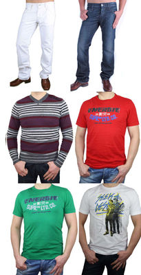 Energie Herren Posten Jeans, Pullover, T-Shirts, Badehosen, Schuhe