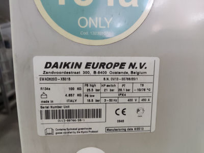 Enfriadora de agua Daikin 620 kw solo frio chiller - Foto 2
