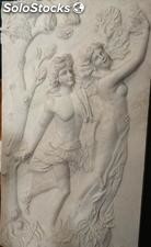 Enlevure en marbre blanc de Macael basée sur les Ménades grecques.